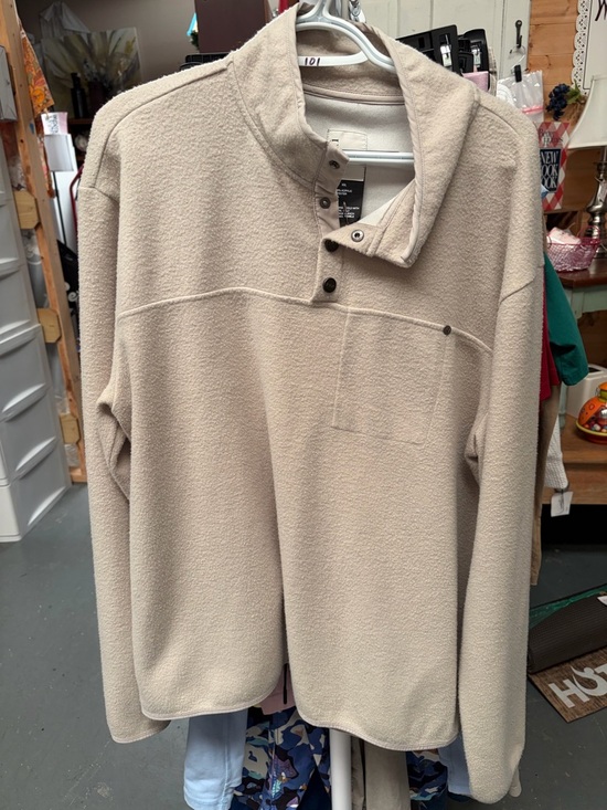 Vuori Other - Vuori Men's Cream Quarter-Snap Fleece Pullover